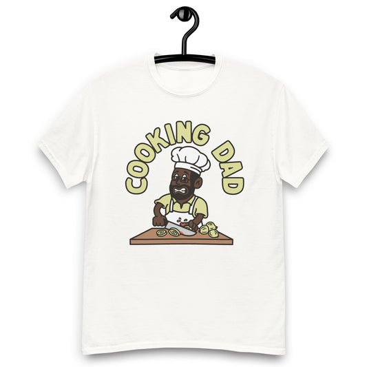 Cooking Black Hair Dark Skin Tone Glasses Beard Dad T-Shirt