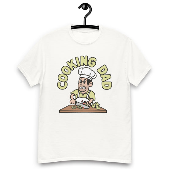 Cooking Black Hair Light Skin Tone No-Glasses Stubble Dad T-Shirt