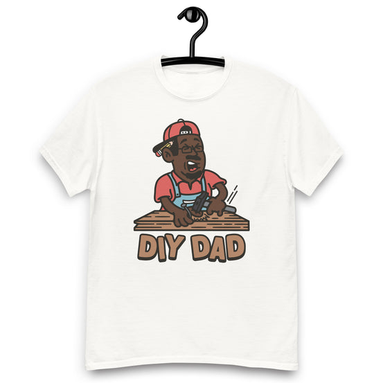 DIY Black Hair Dark Skin Tone Glasses Moustache & Chin Beard Dad T-Shirt