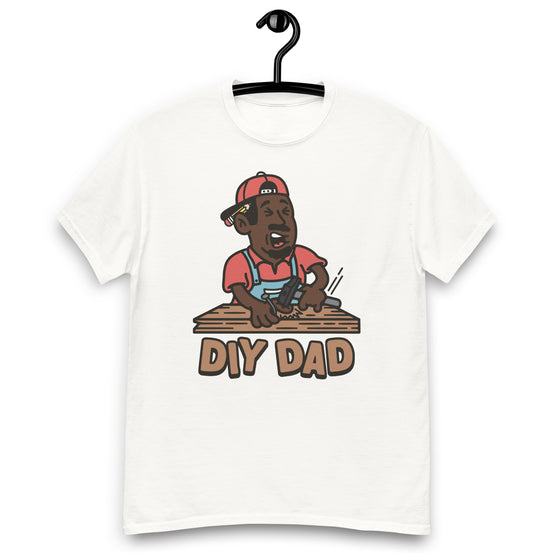 DIY Black Hair Dark Skin Tone No-Glasses Moustache & Chin Beard Dad T-Shirt