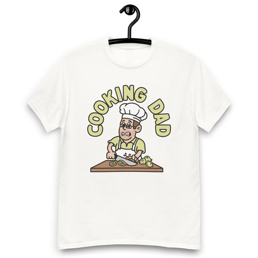 Cooking Brown Hair Light Skin Tone Glasses Stubble Dad T-Shirt