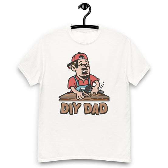 DIY Black Hair Light Skin Tone Glasses Moustache & Chin Beard Dad T-Shirt