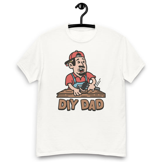 DIY Black Hair Light Skin Tone No-Glasses Moustache & Chin Beard Dad T-Shirt