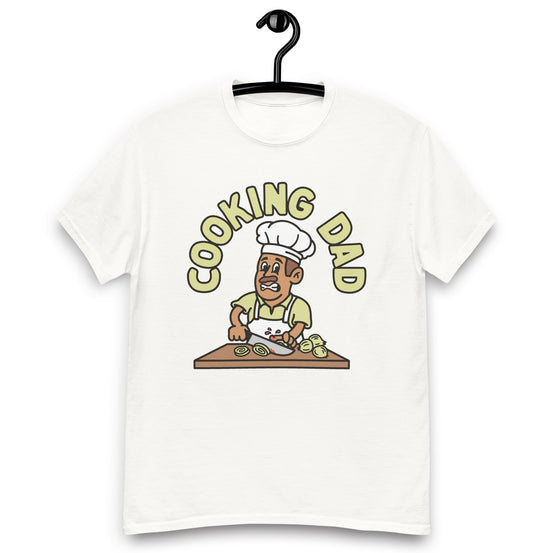 Cooking Brown Hair Tan Skin Tone No-Glasses Moustache Dad T-Shirt