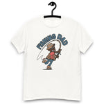 Fishing Black Hair Dark Skin Tone Glasses Stubble Dad T-Shirt