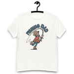 Fishing Black Hair Light Skin Tone No-Glasses Beard Dad T-Shirt