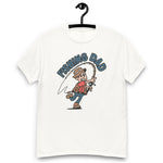 Fishing Brown Hair Light Skin Tone No-Glasses Stubble Dad T-Shirt