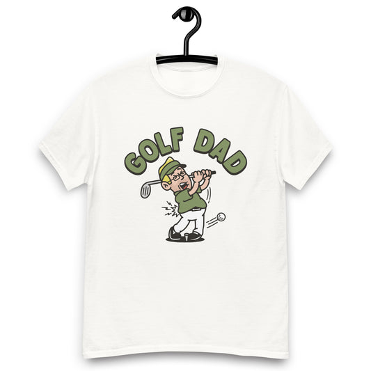 Golf Blond Hair Light Skin Tone Glasses Stubble Dad T-Shirt