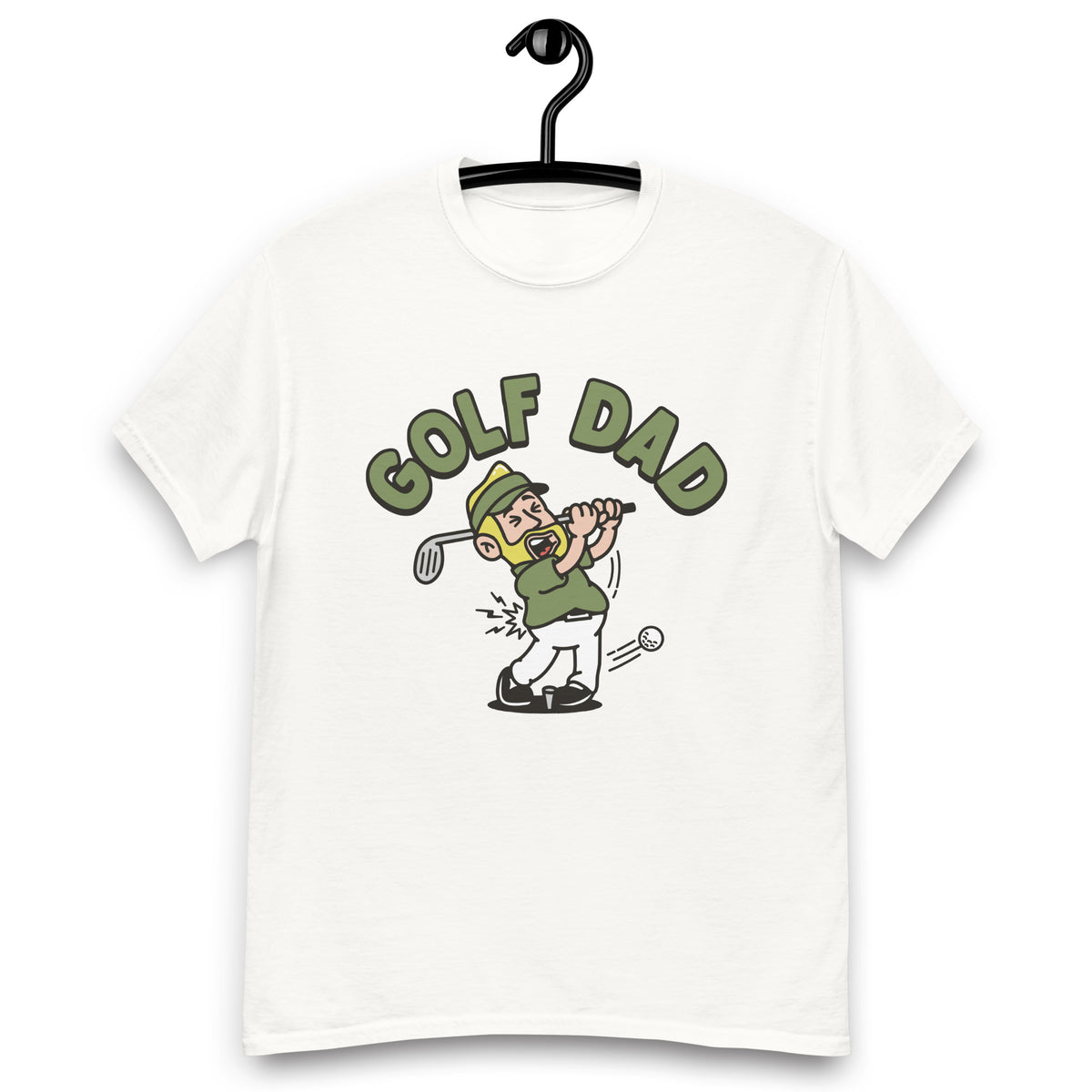 Golf Blond Hair Light Skin Tone No-Glasses Beard Dad T-Shirt