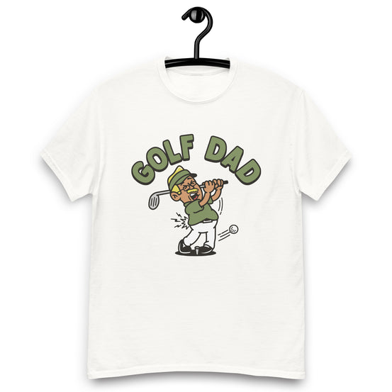 Golf Blond Hair Tan Skin Tone Glasses Moustache Dad T-Shirt