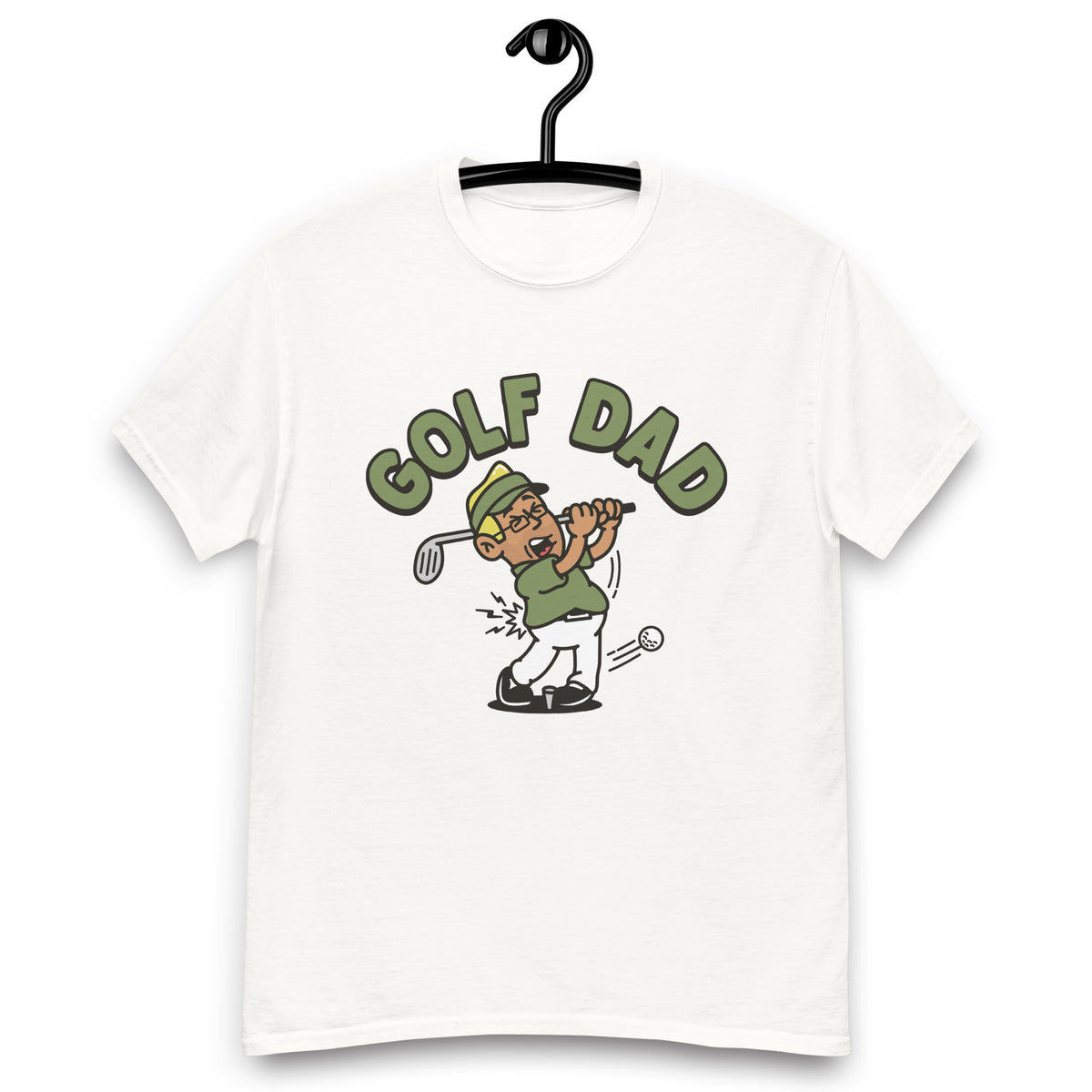 Golf Blond Hair Tan Skin Tone Glasses Stubble Dad T-Shirt