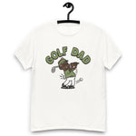 Golf Brown Hair Dark Skin Tone Glasses Moustache Dad T-Shirt