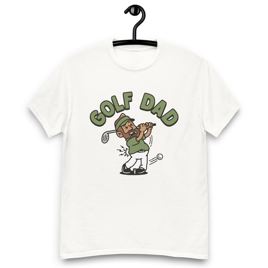 Golf Brown Hair Tan Skin Tone No-Glasses Beard Dad T-Shirt