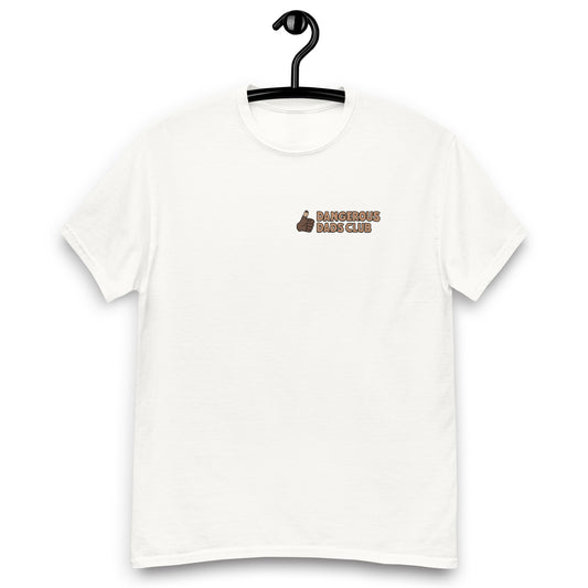 Climbing Blond Hair Dark Skin Tone No-Glasses Moustache Dad T-Shirt