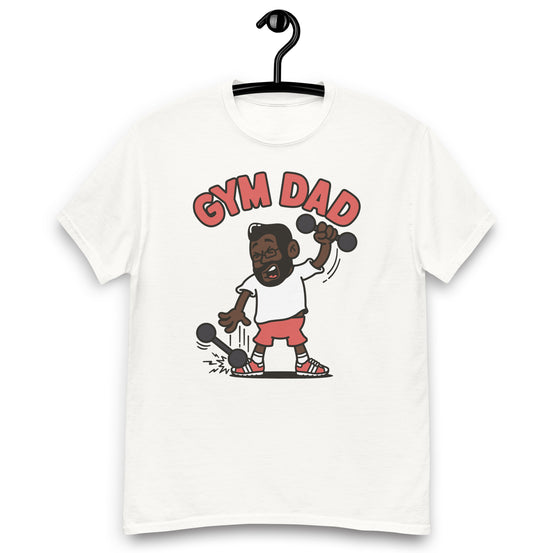 Gym Black Hair Dark Skin Tone Glasses Medium Beard Dad T-Shirt