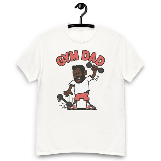 Gym Black Hair Dark Skin Tone No-Glasses Medium Beard Dad T-Shirt
