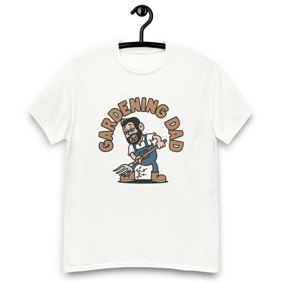 Gardening Black Hair Light Skin Tone Glasses Medium Beard Dad T-Shirt