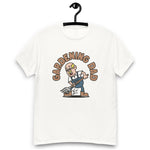 Gardening Blond Hair Light Skin Tone Glasses Bald Moustache Dad T-Shirt