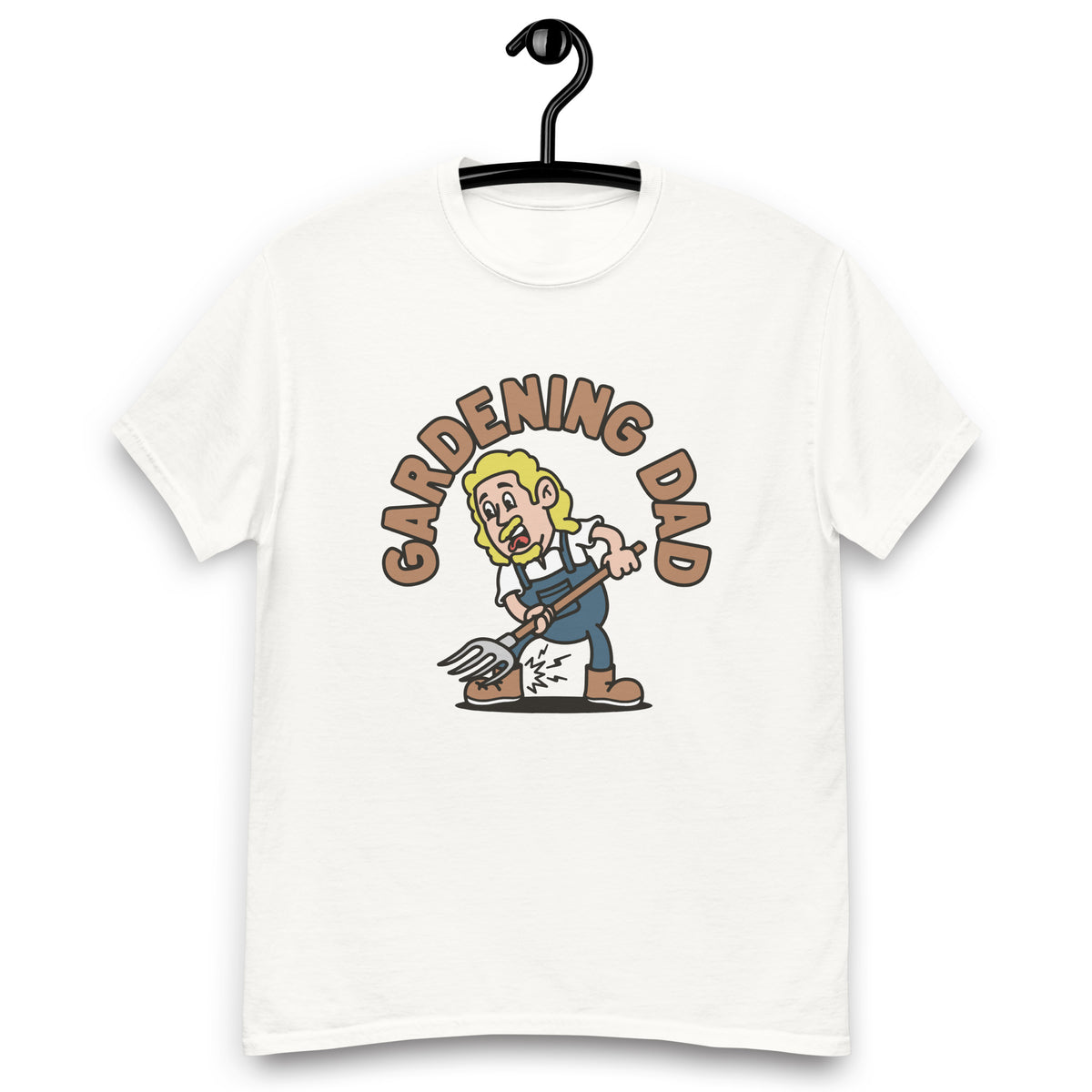 Gardening Blond Hair Light Skin Tone No-Glasses Long Moustache & Chin Beard Dad T-Shirt
