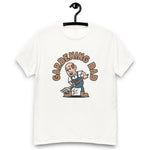 Gardening Brown Hair Light Skin Tone No-Glasses Bald Stubble Dad T-Shirt
