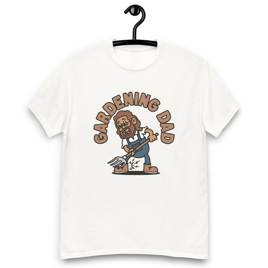 Gardening Brown Hair Tan Skin Tone Glasses Long Beard Dad T-Shirt