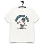 Running Black Hair Light Skin Tone Glasses Stubble Dad T-Shirt