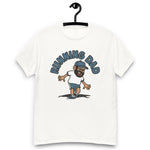 Running Black Hair Tan Skin Tone Glasses Beard Dad T-Shirt