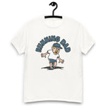 Running Blond Hair Light Skin Tone No-Glasses Moustache & Chin Beard Dad T-Shirt