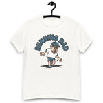 Running Brown Hair Light Skin Tone Glasses Moustache & Chin Beard Dad T-Shirt