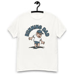 Running Brown Hair Light Skin Tone Glasses Stubble Dad T-Shirt