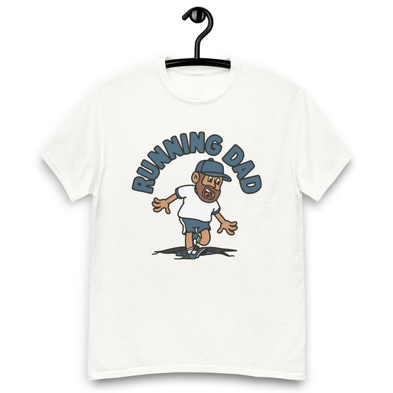 Running Brown Hair Tan Skin Tone No-Glasses Beard Dad T-Shirt