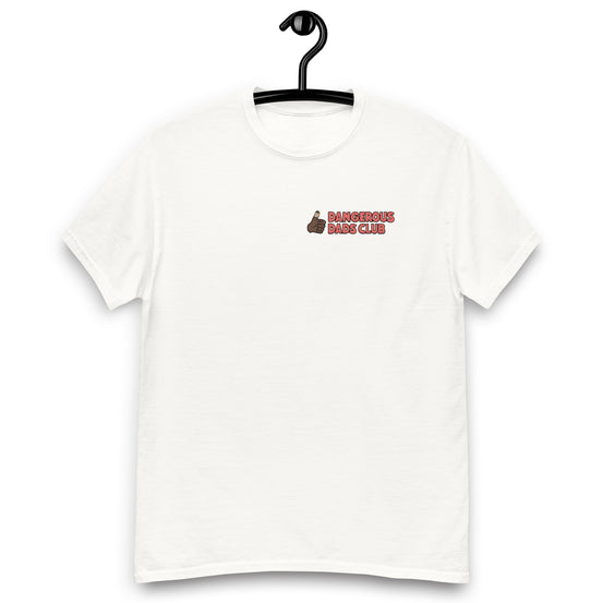 Dangerous Dads Club T-Shirt - red logo with dark thumb