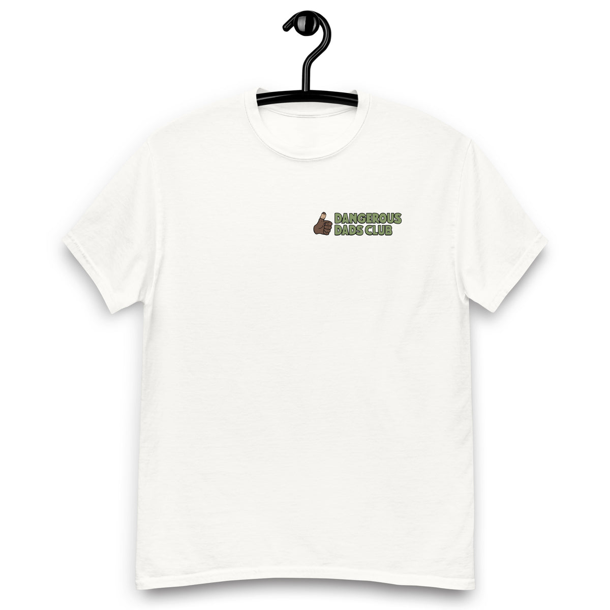 Dangerous Dads Club T-Shirt - Green logo with dark thumb