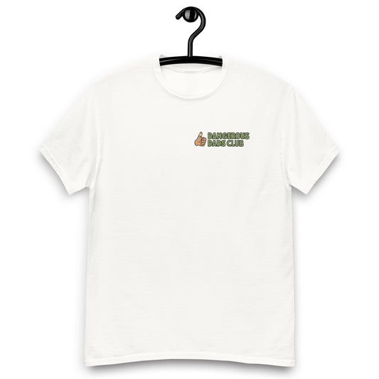 Dangerous Dads Club T-Shirt - Green logo with tan thumb