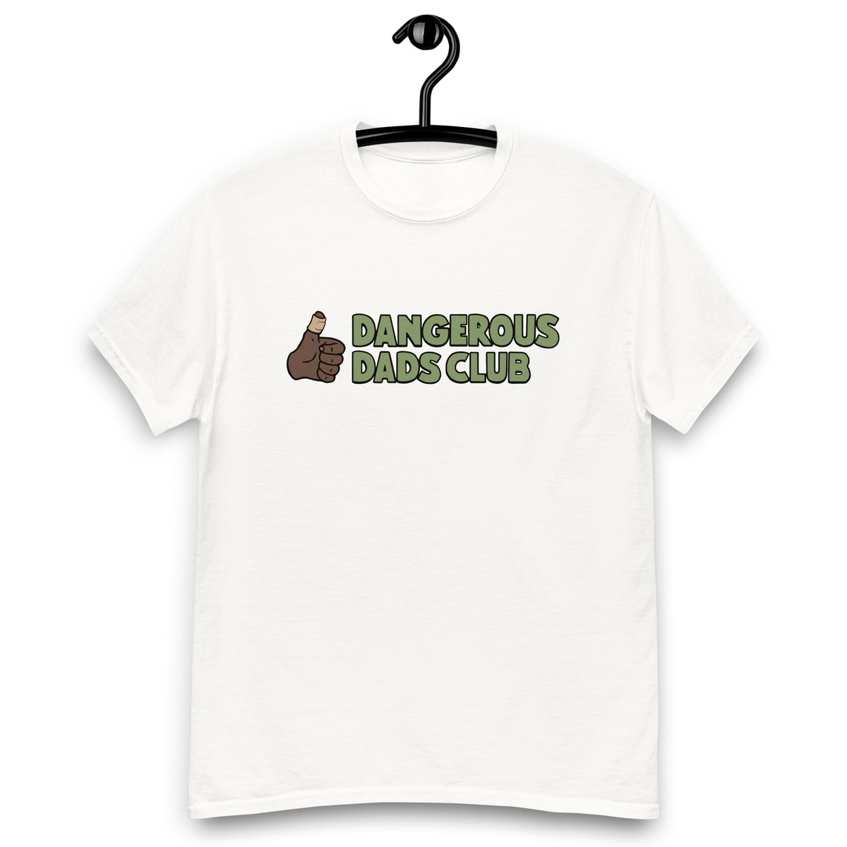 Dangerous Dads Club T-Shirt - Green logo-dark thumb