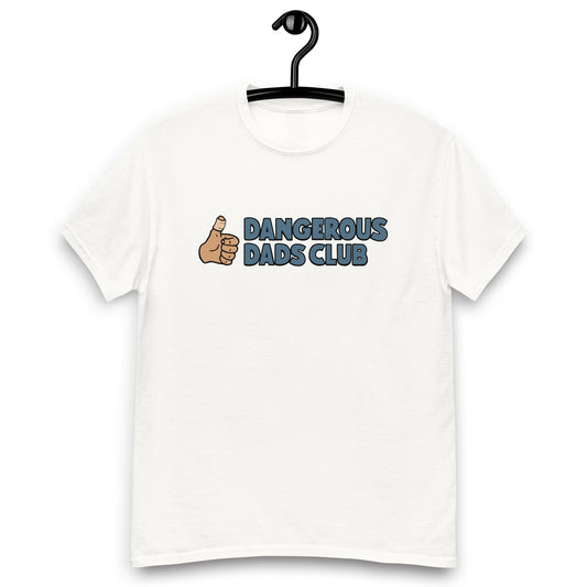 Dangerous Dads Club T-Shirt - Blue logo - tan thumb