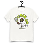 Tennis Black Hair Dark Skin Tone No-Glasses Bald Beard Dad T-Shirt