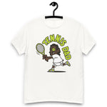 Tennis Black Hair Dark Skin Tone No-Glasses Long Moustache Dad T-Shirt