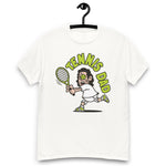 Tennis Black Hair Light Skin Tone Glasses Long Stubble Dad T-Shirt