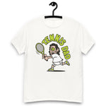 Tennis Black Hair Light Skin Tone No-Glasses Long Stubble Dad T-Shirt