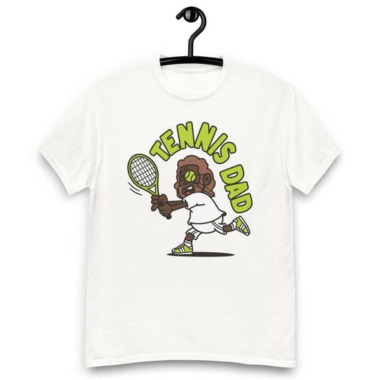 Tennis Brown Hair Dark Skin Tone Glasses Long Beard Dad T-Shirt