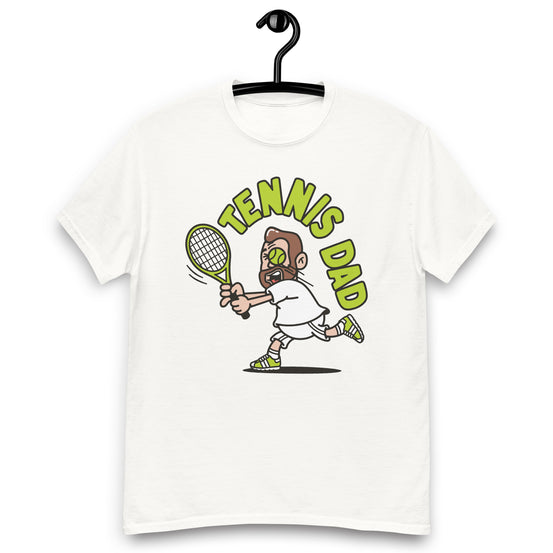 Tennis Brown Hair Light Skin Tone No-Glasses Medium Beard Dad T-Shirt