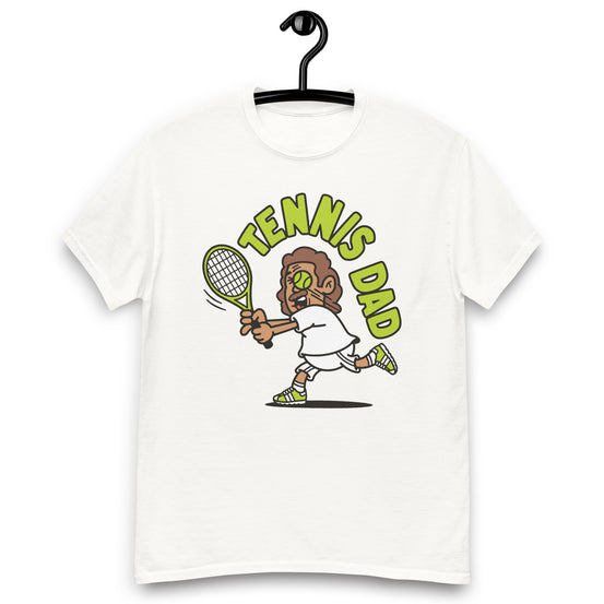 Tennis Brown Hair Tan Skin Tone No-Glasses Long Moustache Dad T-Shirt