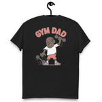 Gym Black Hair Dark Skin Tone Glasses Bald Moustache Dad T-Shirt