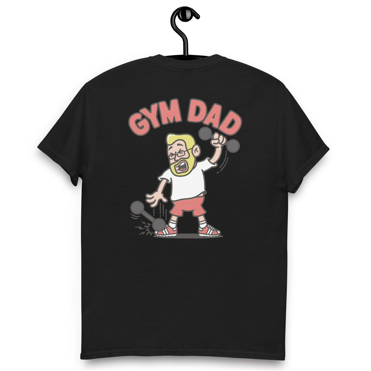Gym Blond Hair Light Skin Tone Glasses Medium Beard Dad T-Shirt