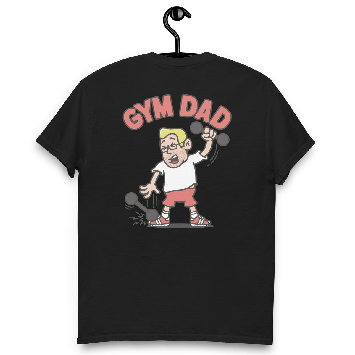 Gym Blond Hair Light Skin Tone Glasses Medium Stubble Dad T-Shirt
