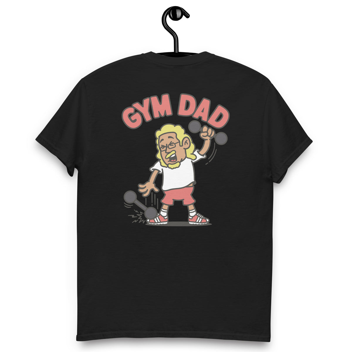 Gym Blond Hair Tan Skin Tone Glasses Long Moustache & Chin Beard Dad T-Shirt