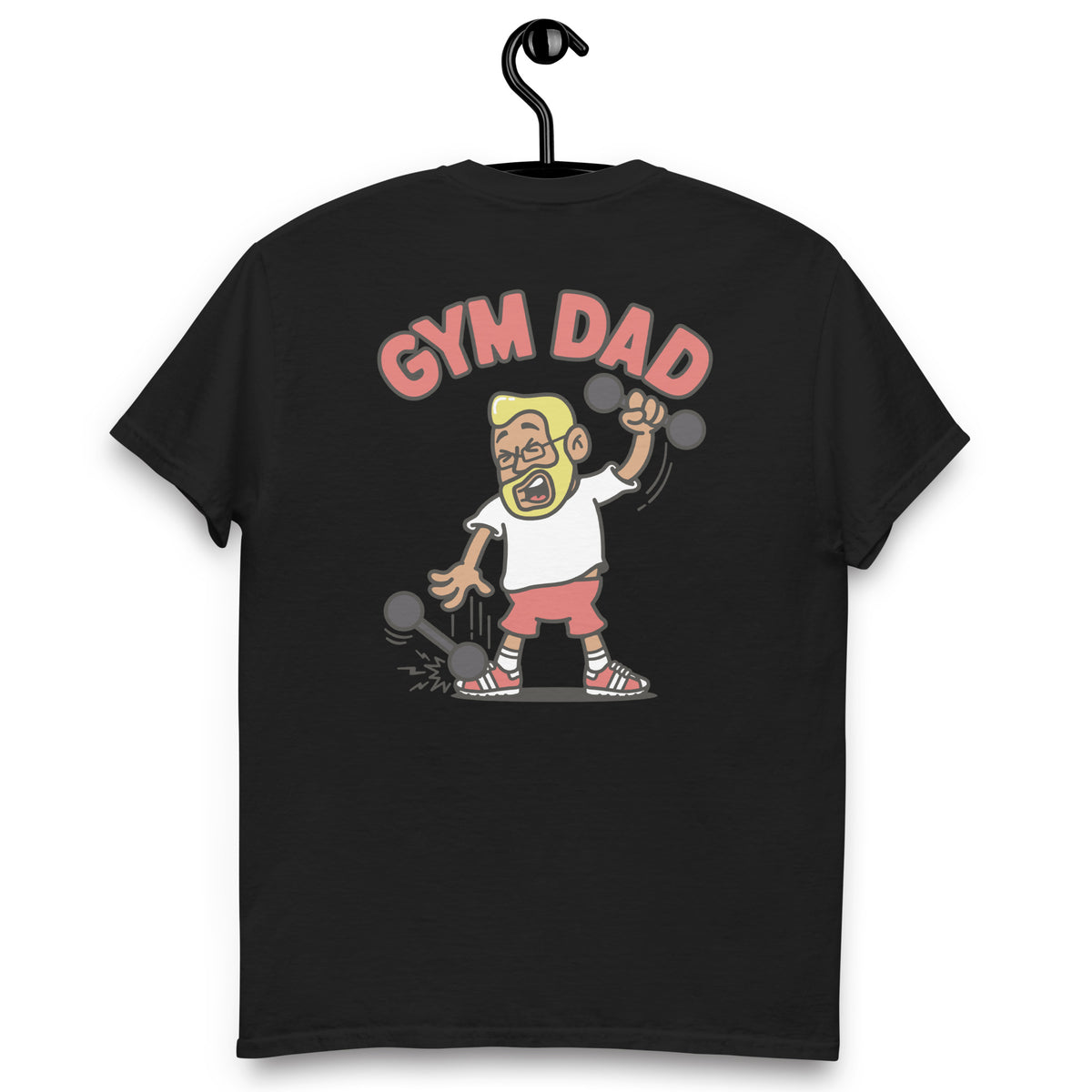 Gym Blond Hair Tan Skin Tone Glasses Medium Beard Dad T-Shirt