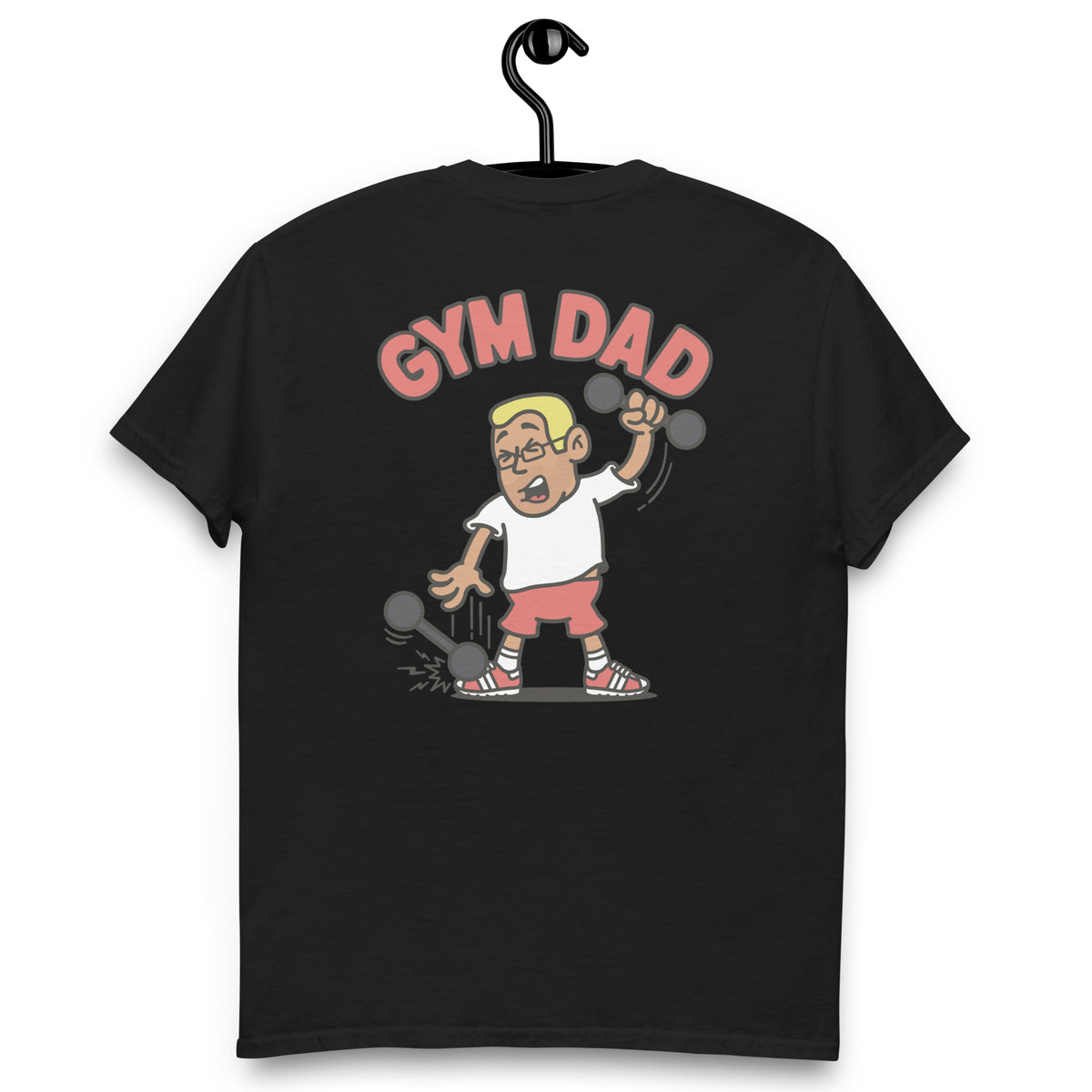 Gym Blond Hair Tan Skin Tone Glasses Short Stubble Dad T-Shirt