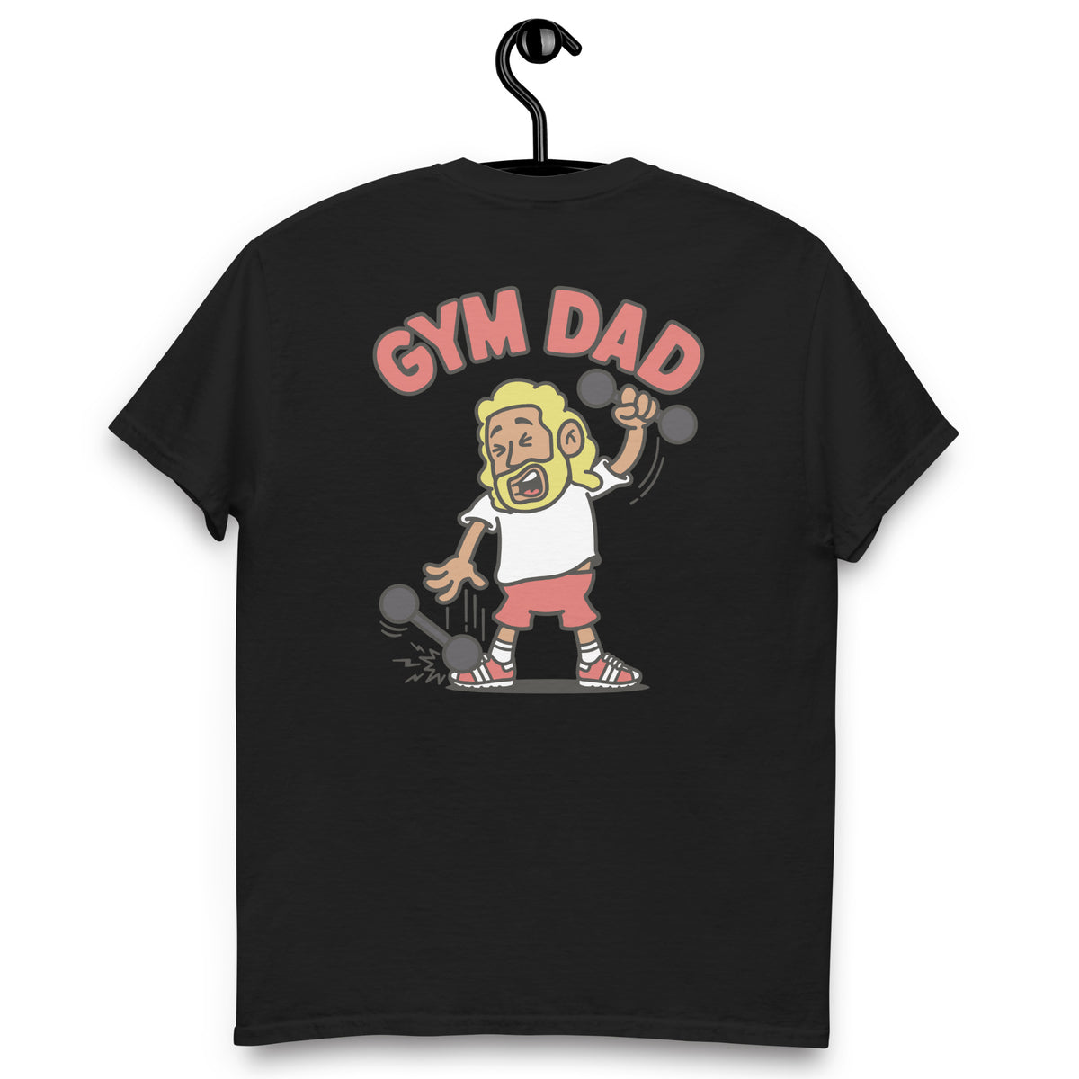 Gym Blond Hair Tan Skin Tone No-Glasses Long Beard Dad T-Shirt